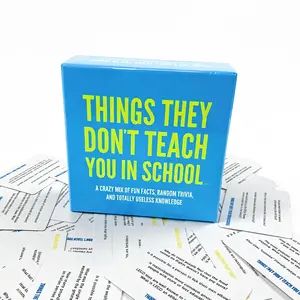 Things They Don't Teach You in School Fun Trivia Cards, Engaging Party Games for Friends and Family, Perfect for Gatherings and Events