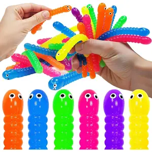36 PCS Colorful Stretchy Strings Sensory Fidget Worm Toys Party Favors Pack for Kids & Adults Perfect Stocking Stuffers for Boys & Girlsfidget toys