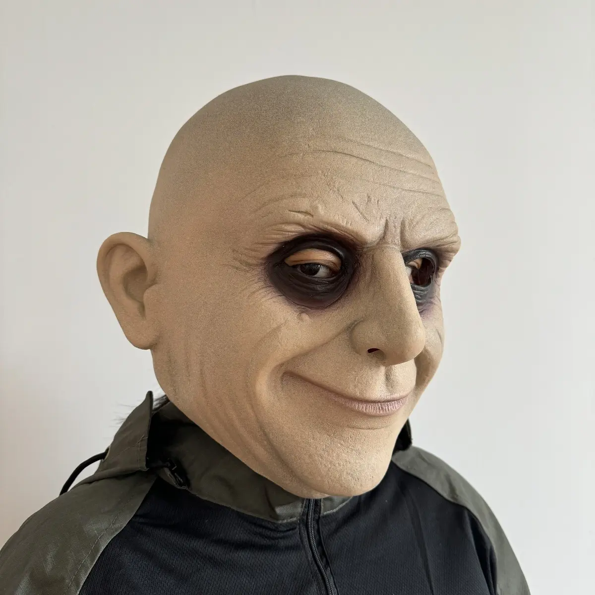 1-Piece Industrial Grade Creepy Uncle Mask Kit, High-Strength Anti-Deform Old Man Latex Headwear, Ergonomic Spooky Character Face Cover for Halloween Horror Escape Room Structural Defense, Ultimate Decor Upgrade Pack