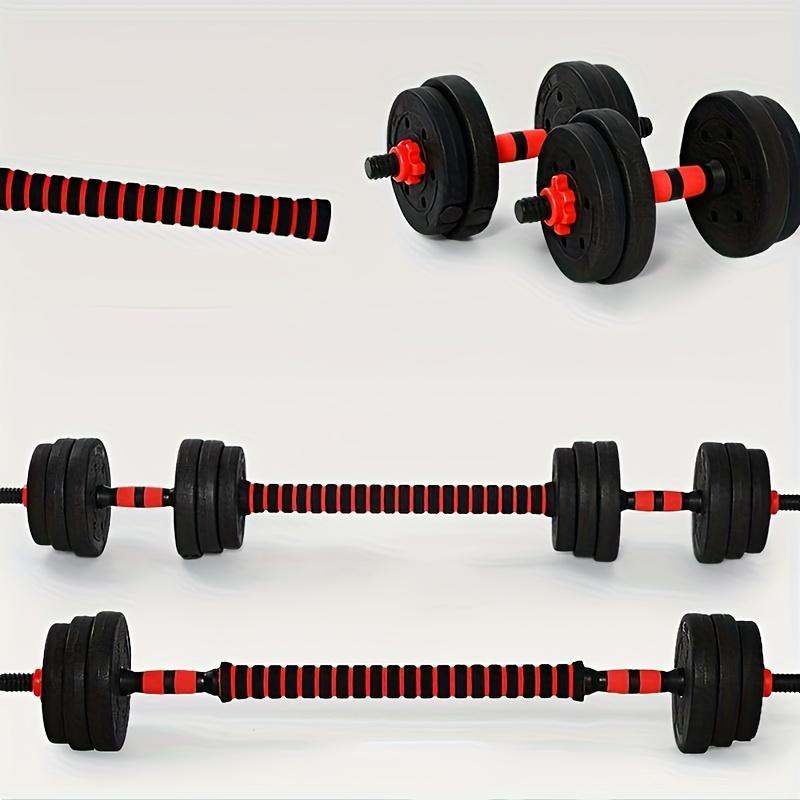Universal Dumbbell And Barbell Combo Accessory Set - 2 Rubber-Coated Weight Bars + 4 Anti-Slip Bolts |   Professional Strength Training Equipment |   Star Lock Safety System |   Sweat-Absorbing Foam Grips |   Full Body Workout for Arms/Shoulders/Abs/Legs