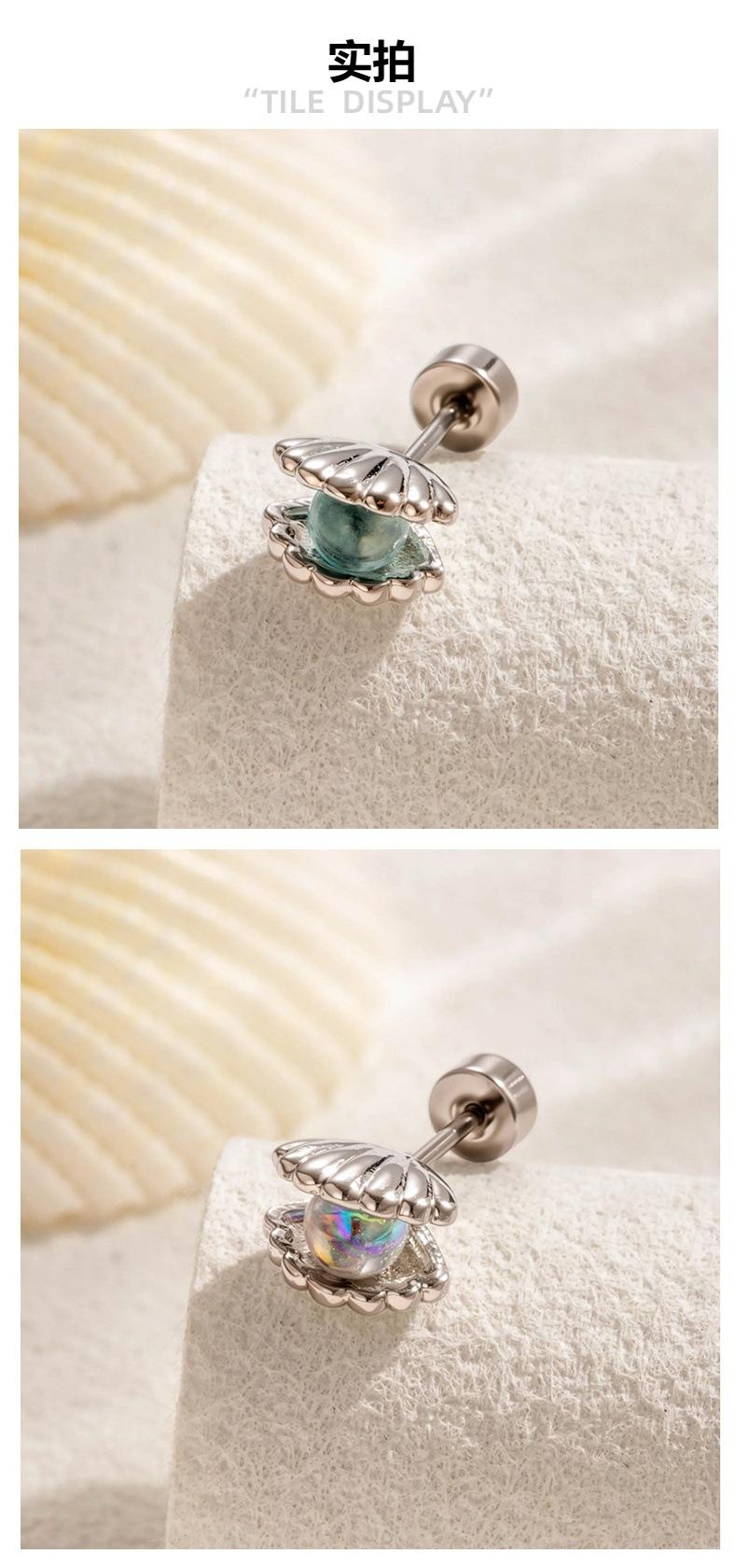 8Pcs 16G 316L Stainless Steel Shell CZ Internally Threaded Labret Set, ASTM F136 Titanium Lip Piercing Jewelry, Hypoallergenic Internally Threaded Nose Studs for Women Men