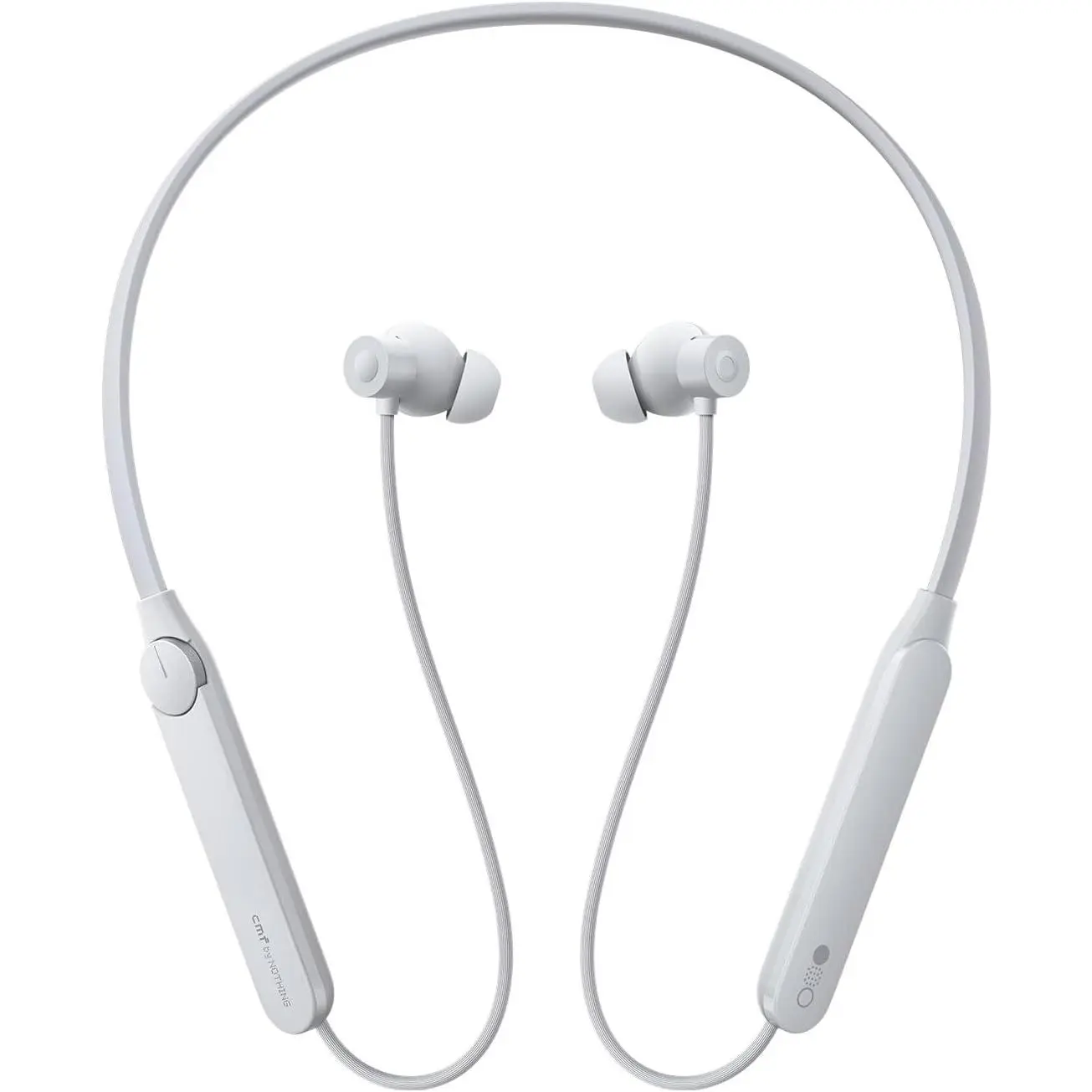 Neckband Pro Bluetooth Headphones,50dB Hybrid Active Noise Cancelling Earbuds with 5 HD Mics,IP55 BT5.3 37Hours Long Play time Dual Device Connection Neckband Headphones-Light Grey