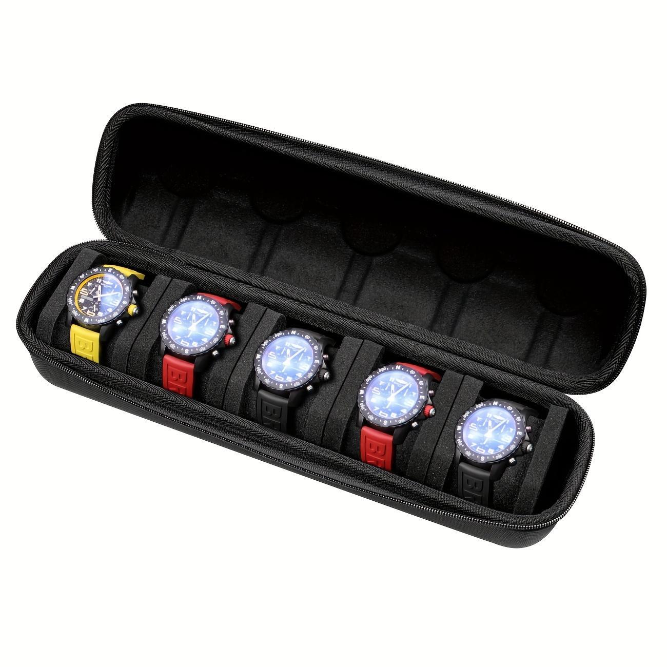 Watch Travel Box, Watch Storage Box with Soft Watch Pillow, Watch Organizer, Watch Storage Case, Watch Holder for Men and Women