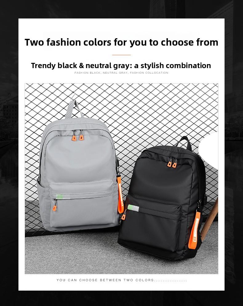 2026 New Student Backpack College Style Large Capacity Simple Casual Laptop Bag Multifunctional Lightweight Versatile Travel Backpack