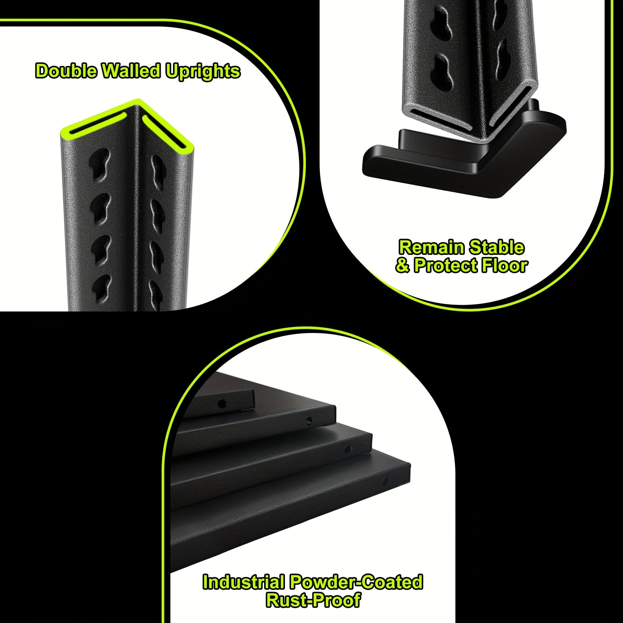 5-Tier Storage Shelving, 2000 LBS Heavy Duty Garage Rack, Kitchen Baker's Rack, Microwave Stand, Adjustable Metal Shelf for Kitchen Organizers & Storage, Garage Tools, Modular Assembly Shelving System, Utility Storage Rack, Utility Shelves