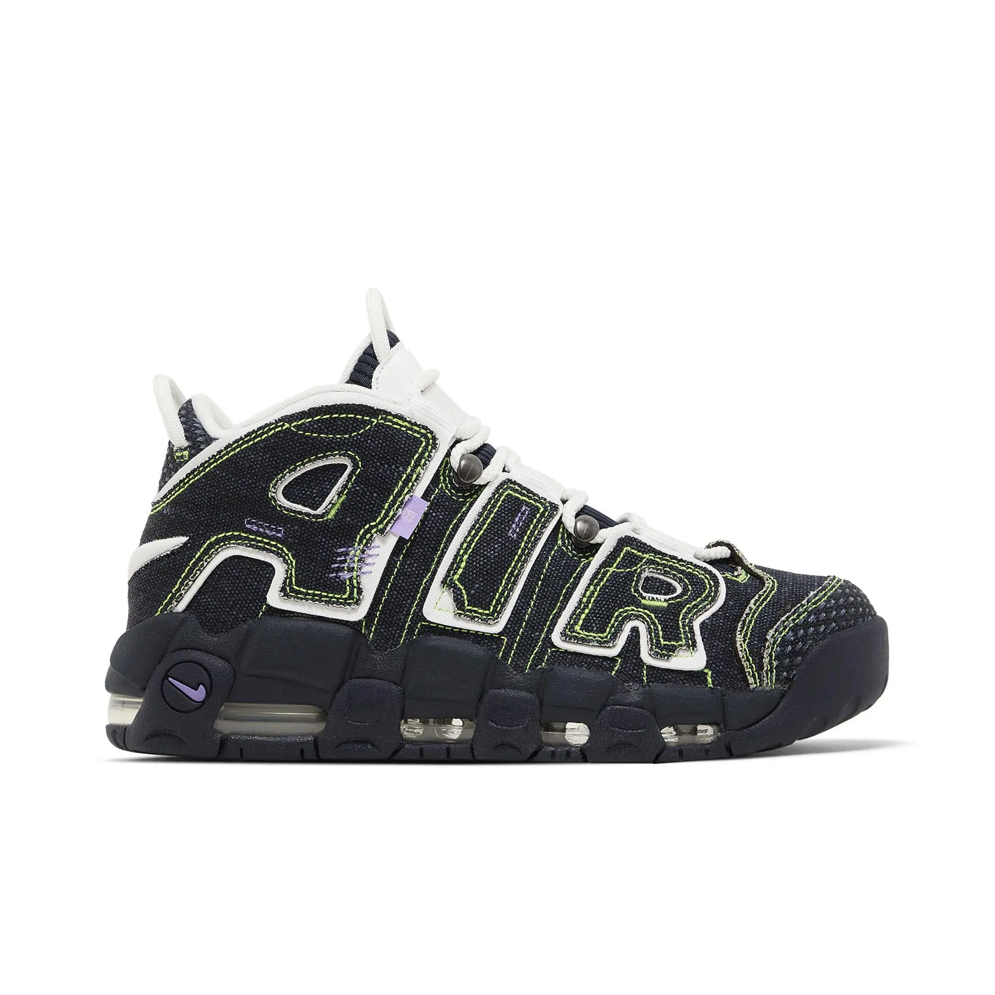Serena Williams Design Crew x Nike Womens Air More Uptempo 'Denim' (women's sizes) Dark Obsidian/Summit White/Space Purple retro basketball shoes DX4219 400