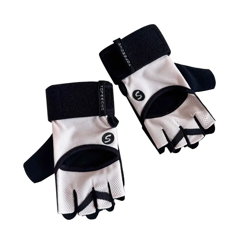 Unisex Half-Finger Fitness Gloves with Wrist Guard & Posture Correction Back Support Strap, Breathable, Pressurized, Wear-Resistant, Non-Slip, Anti-Cocooning Sports Accessories