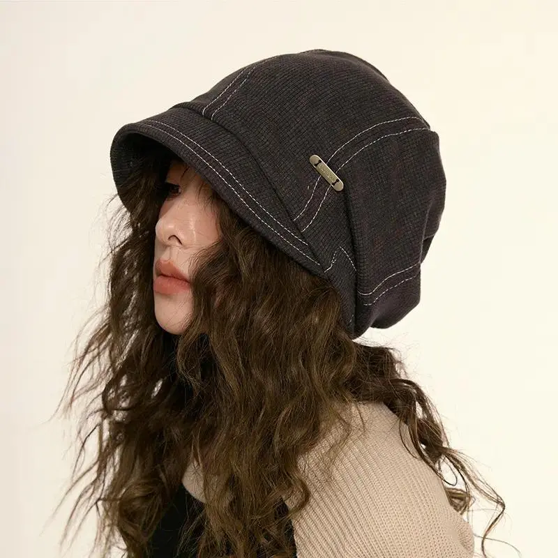Women’s Retro Bucket Hat, Y2K Fisherman Hat with Cozy Knit Beanie Style, Casual Streetwear Look, Flattering Fit for Fall Winter, Everyday Outdoor Travel, Concerts, Festivals & Weekend Wear