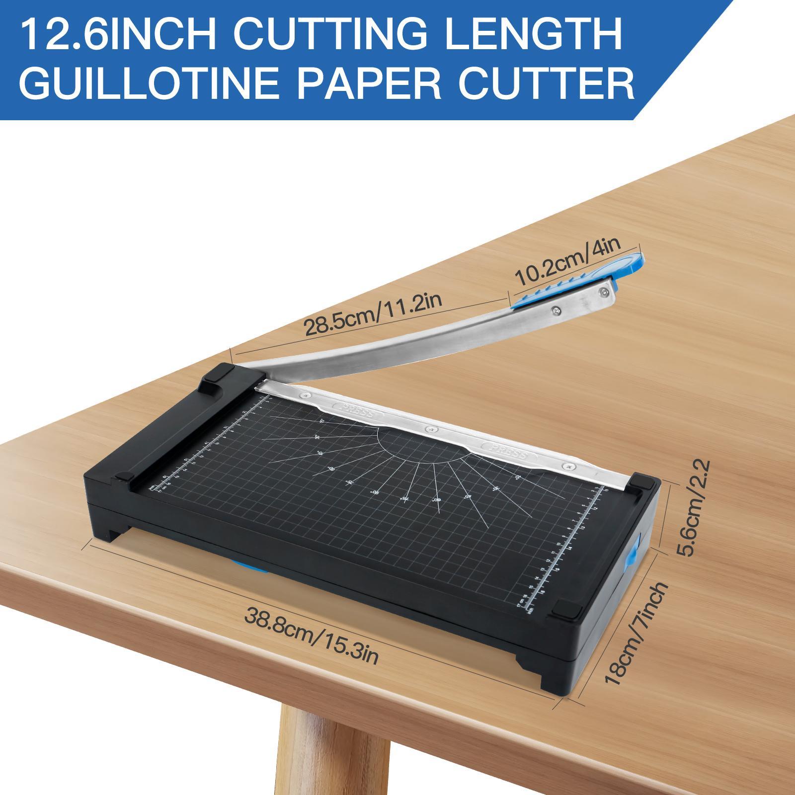 A4 Double-sided Cutting Plotter, 5 in 1 Multifunctional Cutting Machine with Straight/Wavy/Dotted Line Blade, Office Cutting Supplies for Teachers & Office Staff