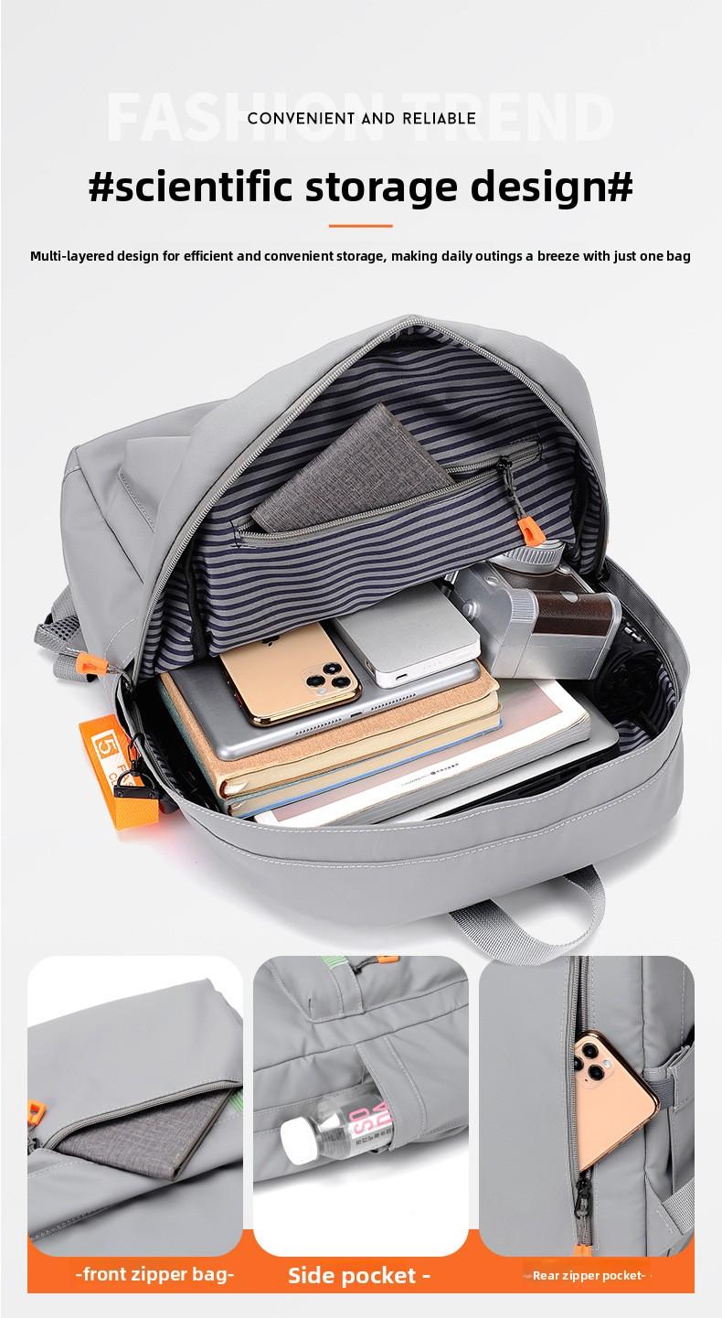 2026 New Student Backpack College Style Large Capacity Simple Casual Laptop Bag Multifunctional Lightweight Versatile Travel Backpack