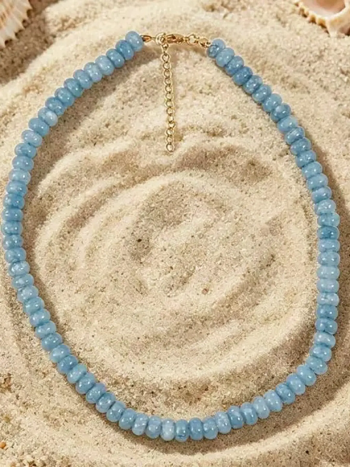 Bohemian Beaded Necklace for Women, Crackle Glass Bead Art Design, Summer Beach Vacation Jewelry, Versatile Statement Piece