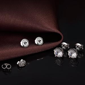 12PCS Real 925 Silver Earring Backs Replacements, 18K White , Secure Ear Locking for Stud Nut for Posts, 6mm 12PCS Real 925 Silver Earring Backs Replacements, 18K White , Secure Ear Locking for Stud Nut for Posts, 6mm