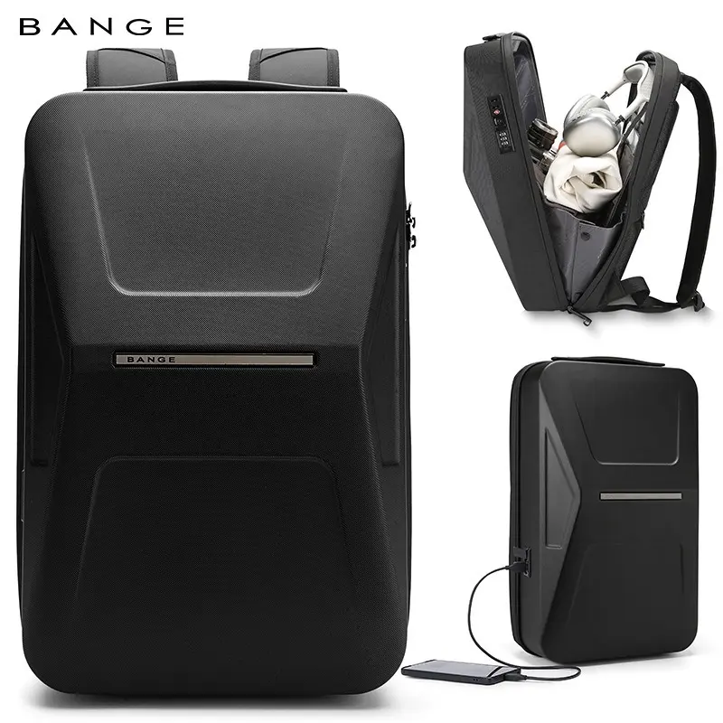 BANGE new men's backpack e-sports business hard shell backpack waterproof USB fast charging computer bag backpack Waterproof Laptop Backpack