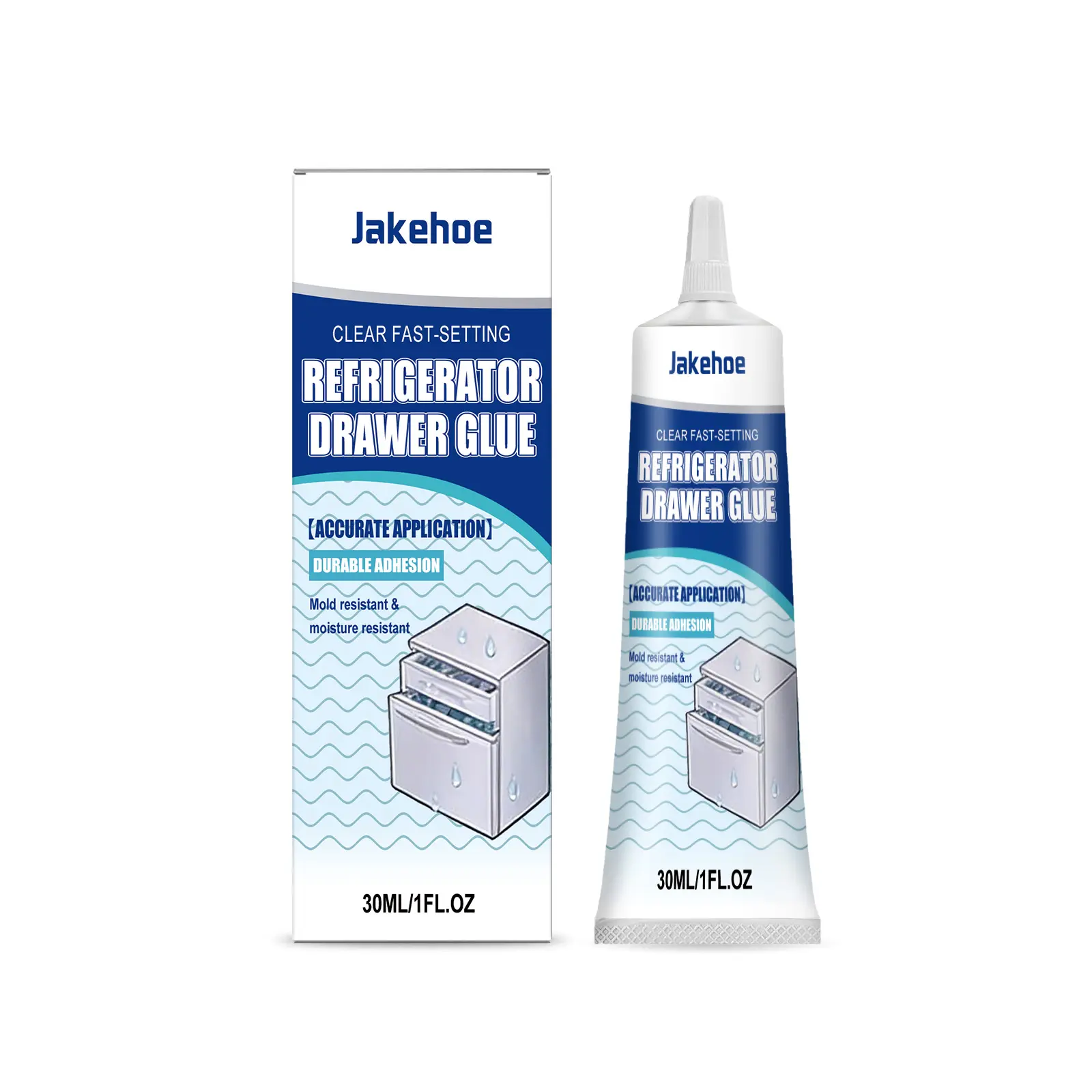 Jakehoe Refrigerator Drawer Adhesive Convenient, Nail-Free, Strong Bonding Multi-Purpose Glue for Refrigerator Interior