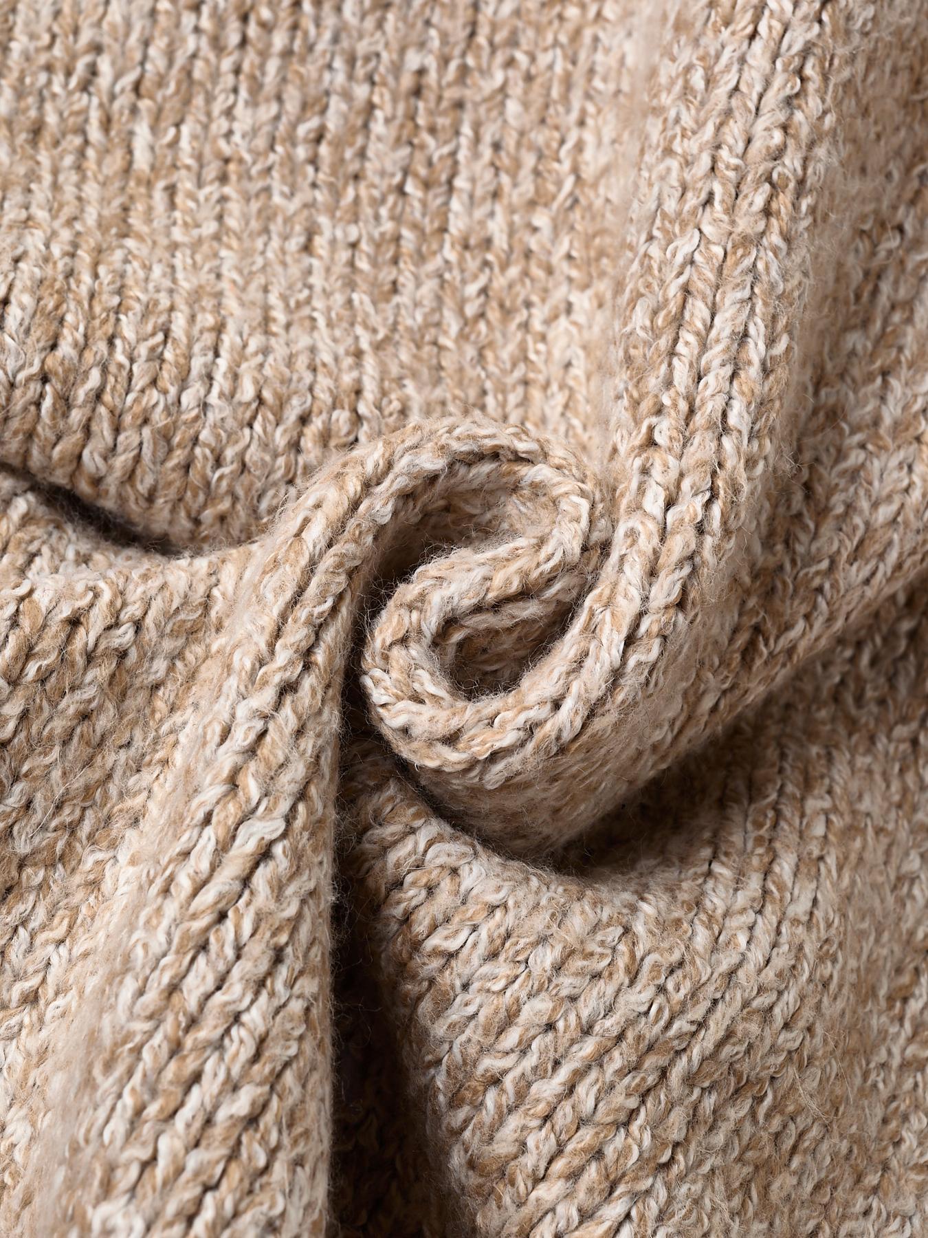 Women's Leopard Print Knitted Sweater, Casual Loose Long Sleeve Round Neck Jumper for Fall & Winter, Fashion Ladies' Knitwear for Daily Wear