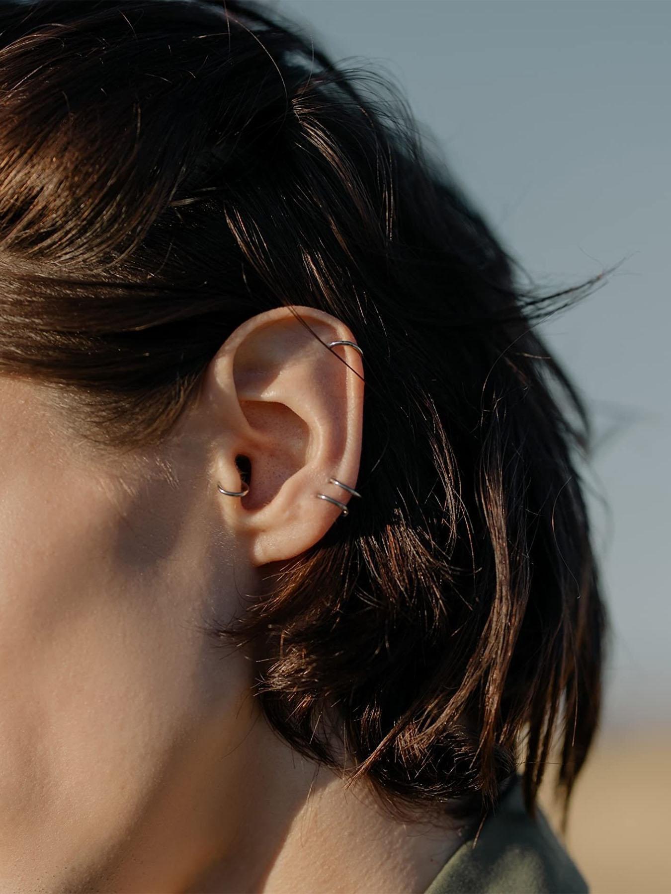 15pcs Stainless Steel Fake Pierced Nose Rings, Nose Cuff for Women and Men, Fashionable Body Jewelry Accessories for Daily Decoration, Nose Piercing Jewelry