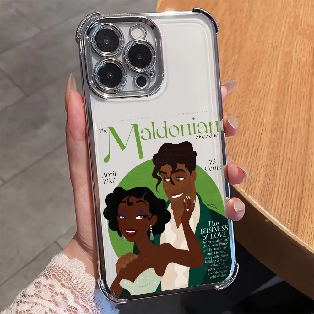 Cartoon Princess Tiana Personalized Animal TPU Printed Cover - Colorful Transparent Soft Multi-Model Phone Case with Protection for iPhone 17,16,15,14,13,12,11,Pro,Max,Plus Mobile Phone Accessories