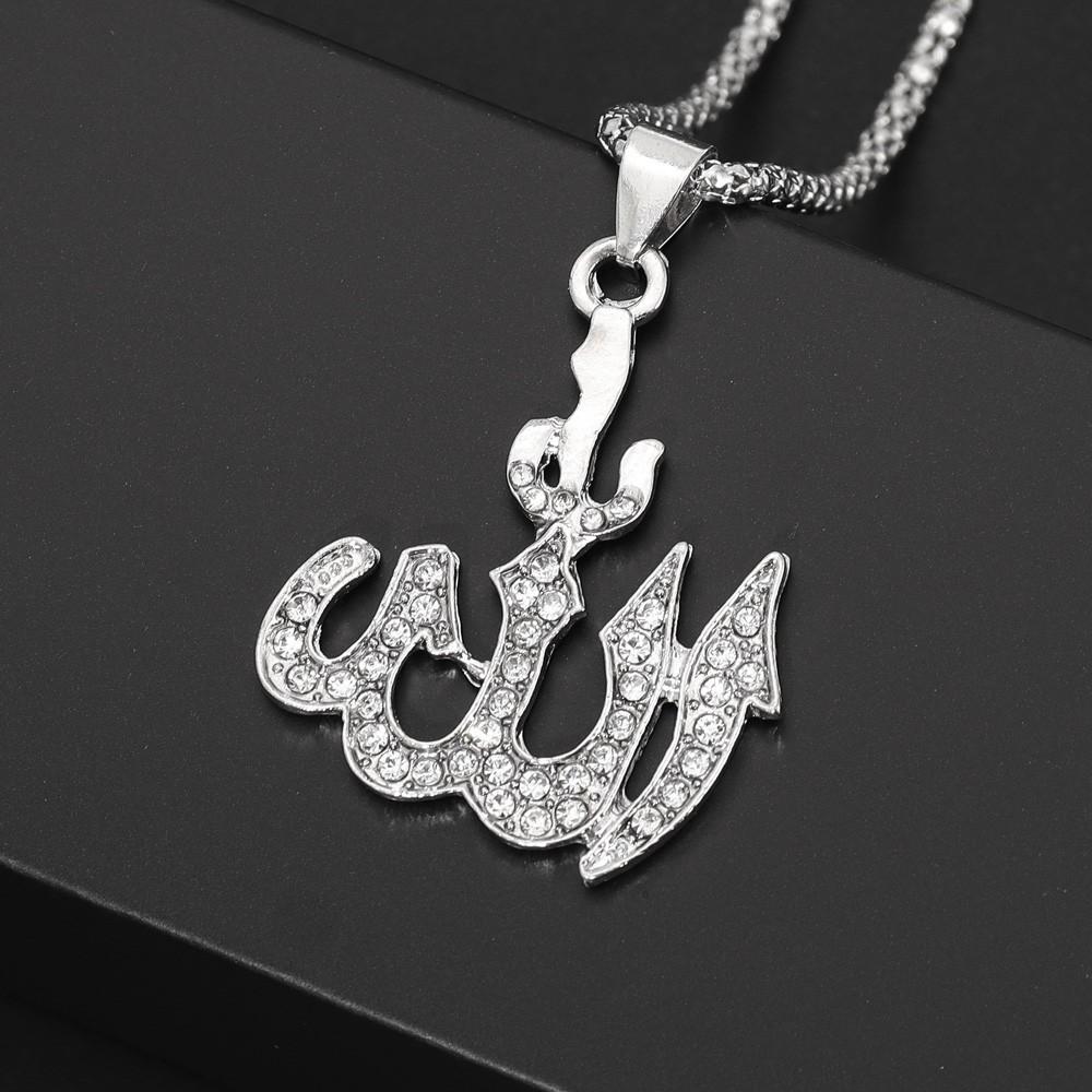 Geometric letter symbol pendant - unique, minimalist, and luxe: a versatile titanium steel necklace with diamond accents for men