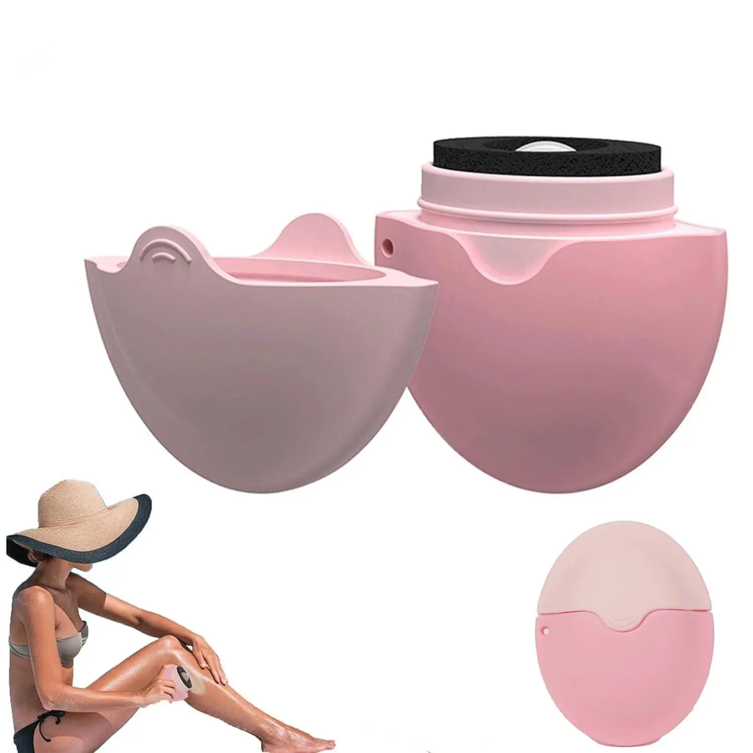 Refillable Sunscreen Applicator, Portable BPA-Free Silicone Base, Smooth Even Body Coverage, Ideal for Outdoor Activities