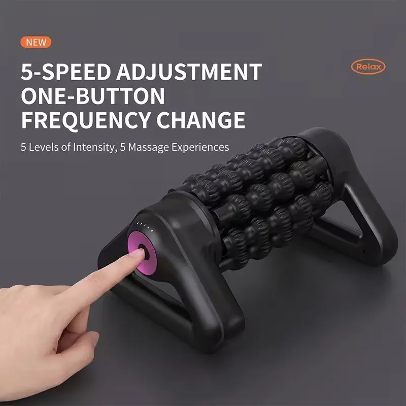 Triangle Roller Massager, Home Waist Shoulder Neck Massage Relaxer, USB Rechargeable Multi-Mode Massage Device, Comfort & Relief Tool