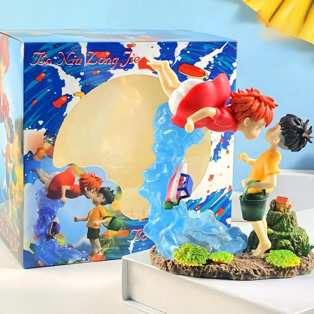 The Cliff Figure Ponyo On  Sousky Seagal Figure Pvc Gk Statue Anime Action Figurine 15cm Model Doll Collection Toy Kid Gift