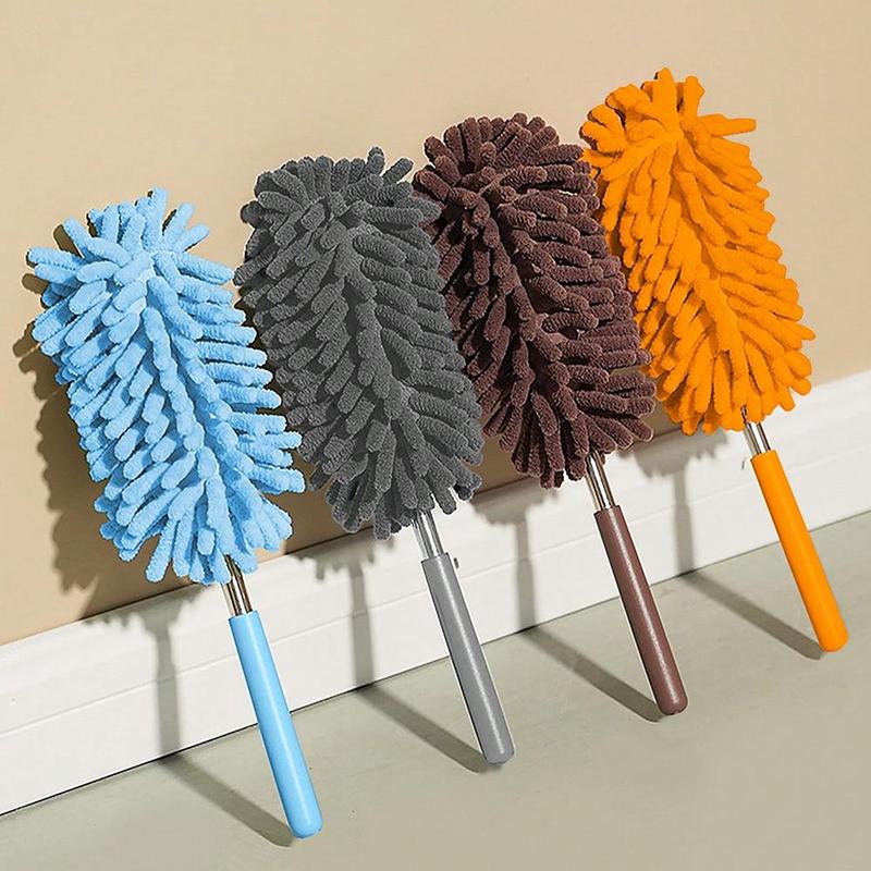 Microfiber Duster for Cleaning, 1 Count Hand Washable Duster with Replaceable Microfiber Head, Detachable Cleaning Brush Tool for Office, Car, Window, Furniture, House Cleaning Tools, Air Duster, Cleaner, Home Cleaning Products