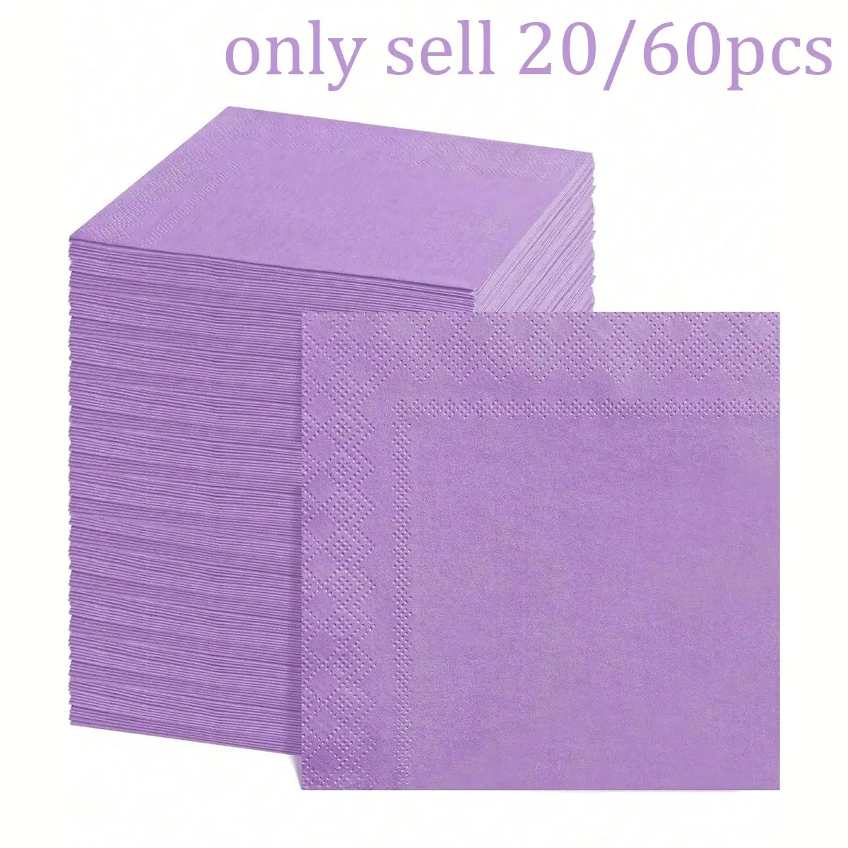 20/60 Sheets Cocktail Napkins, Double Layer Dessert Napkins, Folded, 5x5 Inches, Ideal for Dinner, Wedding, Birthday Party, Banquet
