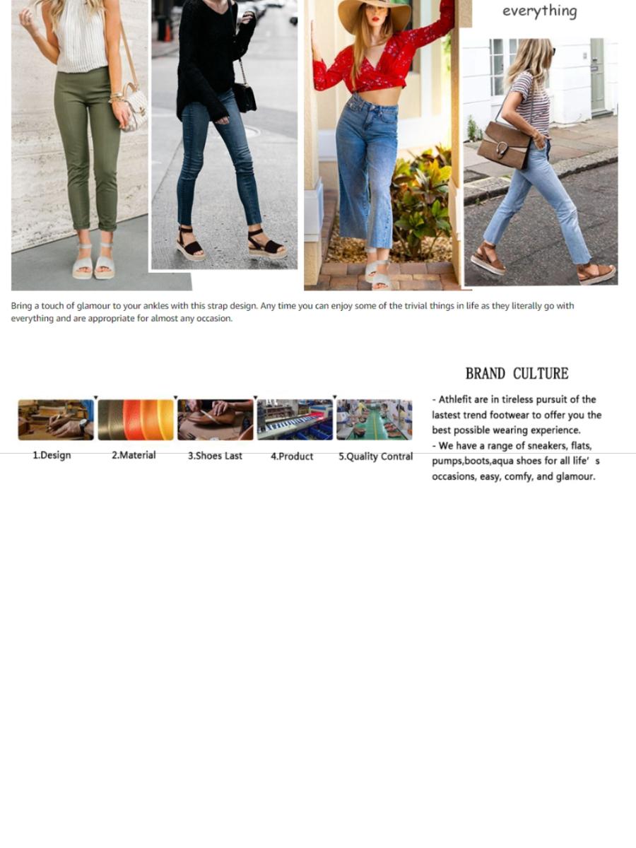 Athlefit Women's Espadrilles Sandals Ankle Strap Buckle Wedge Sandal Open Toe Studded Platform Sandals Girl Walking Shoes Footwear Summer