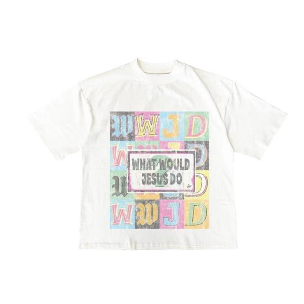 WWJD Christian Religious Short Sleeve |   Vintage God Apparel in Multiple Classic Colors for Men & Women