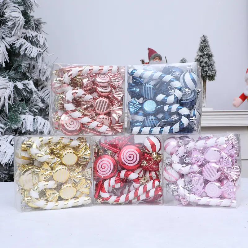 18-piece Christmas ornament set, Christmas tree decoration accessories, Christmas holiday party window hanging decorationsChristmas decorations