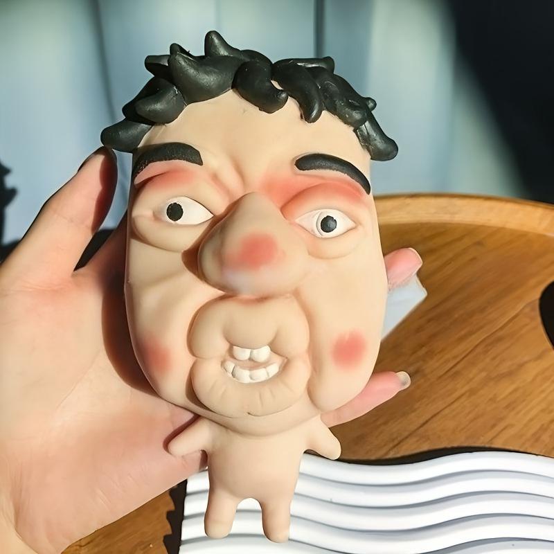 Fun Ugly Facial Squeeze Toy Colleague Kneading Expression Character Fidget Toy Homemade Pimple Prank Toy Cute Slow Rebound Gift