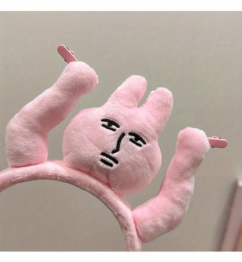 Fun Hand-Raising Design Hair Bun Headband – Joyful Cartoon Headband, Grips Bangs & Hair Strands for Women & Girls