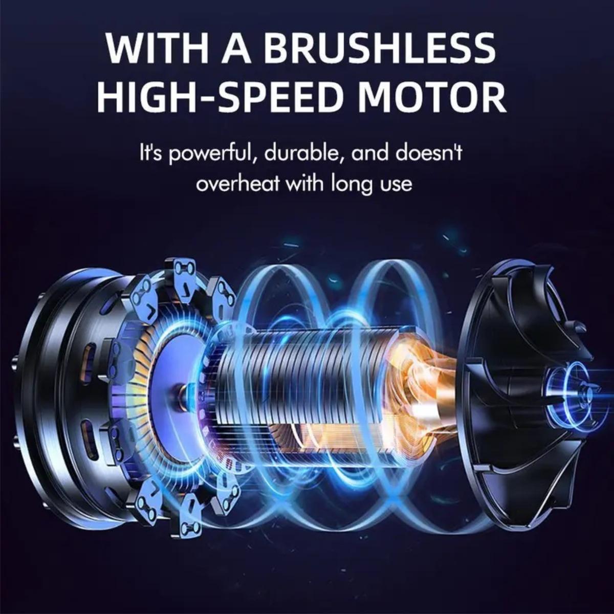 Cordless Portable Electric Air Blower with High-Power Turbo Jet Technology, Lithium-Battery Blower for Drying Cars and Dust Cleaning, Ideal Electric Tool