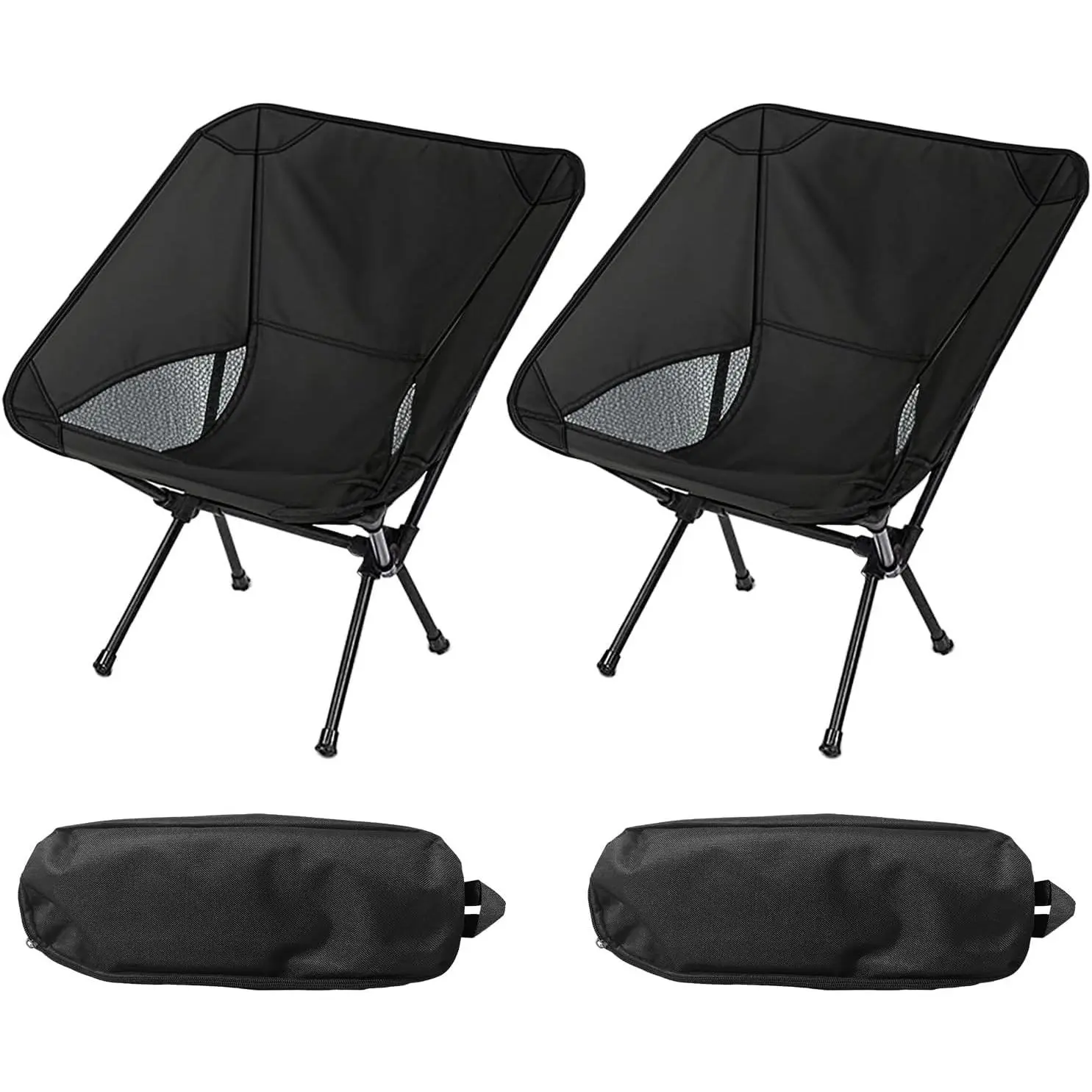 Wind Tour Portable Camping Chair Foldable Outdoor Chair for Hiking Camp Backpacking Lawn Beach Fishing Picnic with Carry Bag