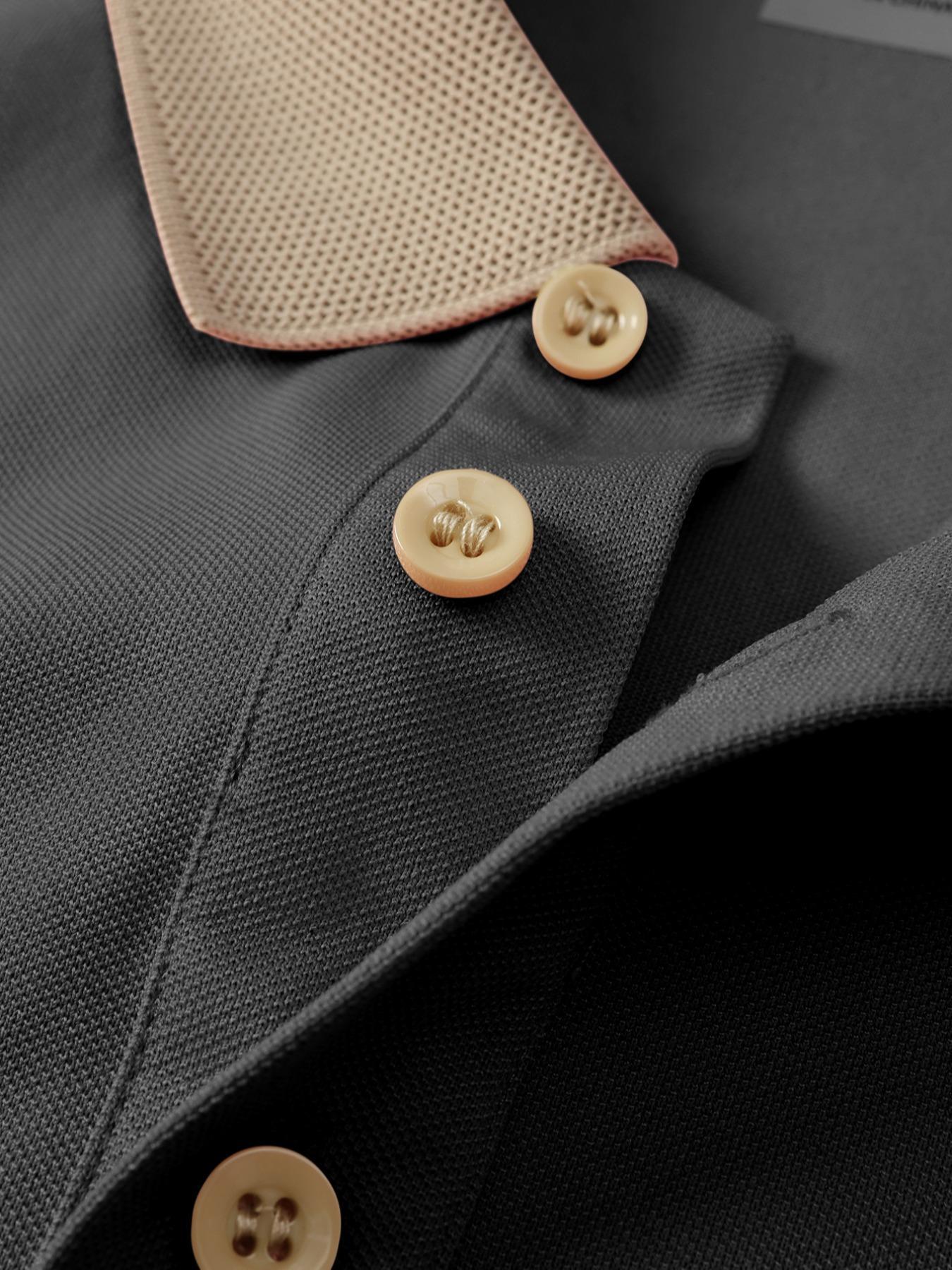 Men's Colorblock Short Sleeve Casual Collared Polo Shirt, Regular Fit Fashion Comfy Half Placket Top for Summer, Men's Clothes for Outdoor Wear, Menswear