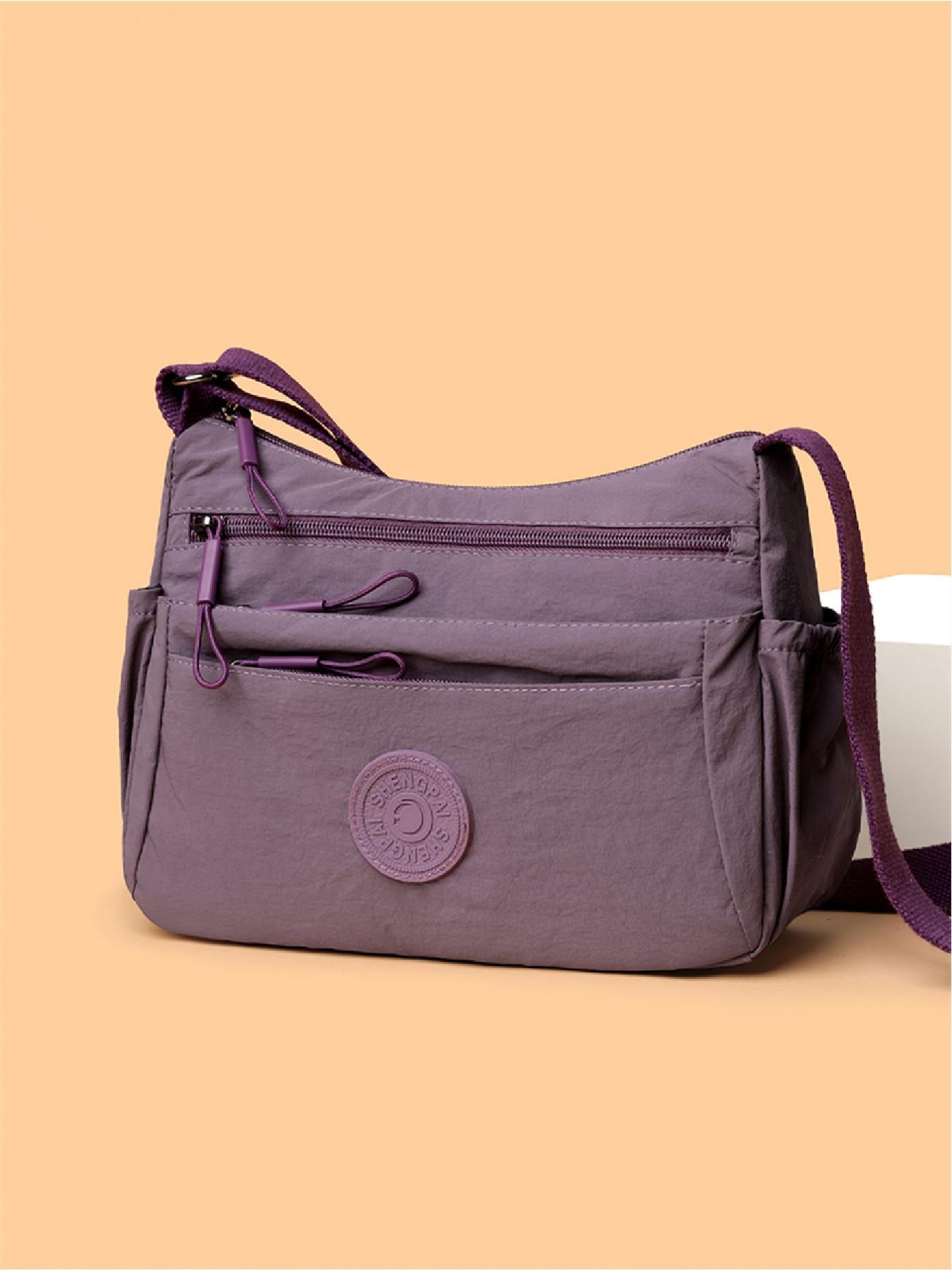 Women's Solid Color Fashionable Multi-pocket Zipper Crossbody Bag for Daily Use, Casual Trendy Versatile High-quality Daily Commuting Bag, Crossbody Purse