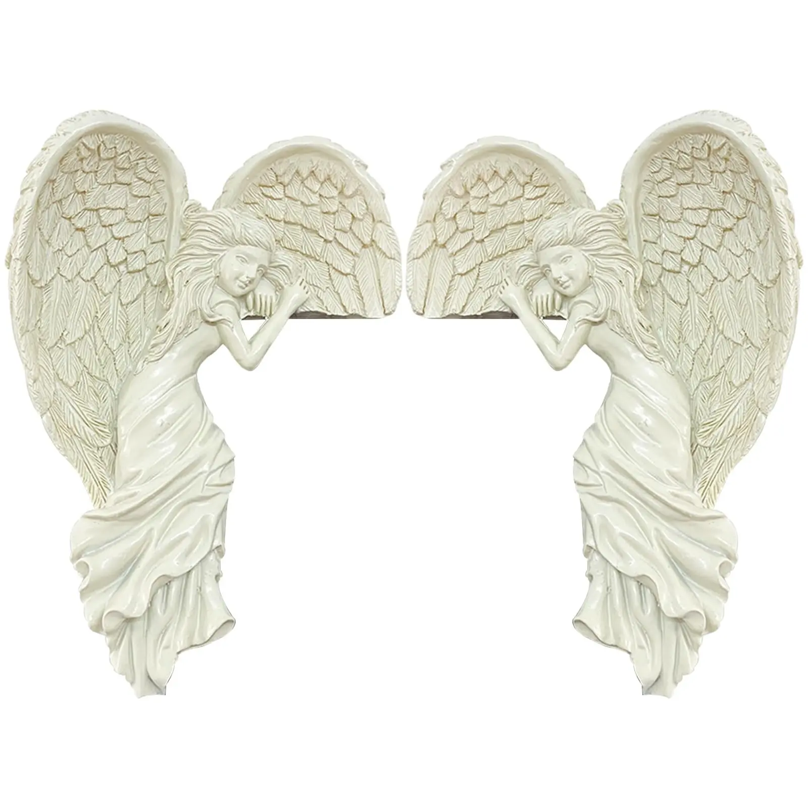 Angel Door Frame Decoration, 3D Wing Sculpture, Home Angel Statue, Christmas and Wedding Decor, Double-Sided Tape Wall Art, Ornaments, Festive Decoration