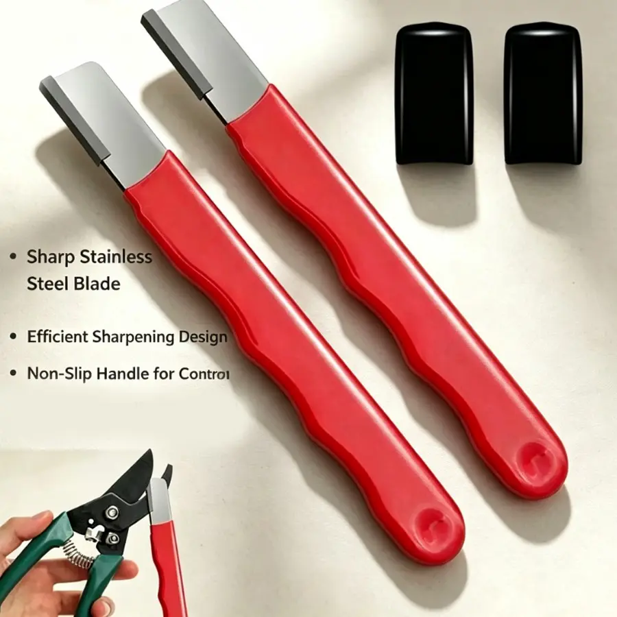 2 professional gardening shears and grinders, multifunctional scissors and grinders, universal for gardening shears/kitchen shears/pruning shears, anti slip handle, easy for beginners to operate