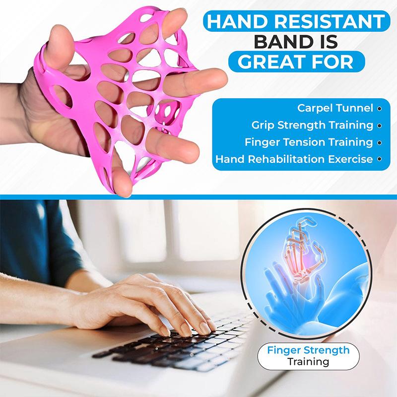 New Adjustable Finger Stretcher - Hand Grip Strengthener & Finger Flexibility Exercise Net for Enhanced Grip Strength, Wrist Pain Relief & Quick Recovery | Perfect for Office Workers, Gamers, Musicians & Athletes | Durable Silicone, Portable Design, 4 Res New Adjustable Finger Stretcher - Hand Grip Strengthener & Finger Flexibility Exercise Net for Enhanced Grip Strength, Wrist Pain Relief & Quick Recovery | Perfect for Office Workers, Gamers, Musicians & Athletes | Durable Silicone, Portable Design, 4 Res