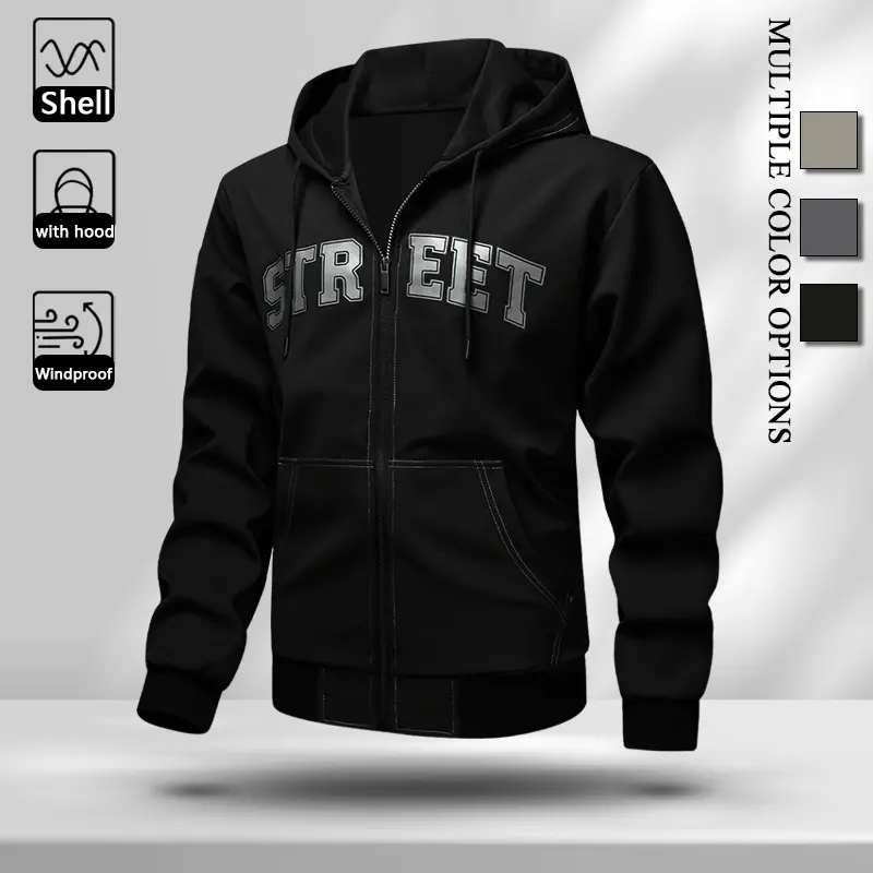 Vintage Graphic Print Hoodie for Teen & Adult Men, Drop Shoulder Relaxed Fit Windproof Polyester Sweatshirt, Long Sleeve Pullover with Deep Kangaroo Pocket, Trendy Streetwear Hooded Top for Skate, Party and Daily Casual Wear