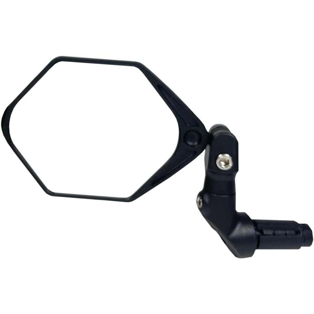 Bar End E- Mirror, Large Surface Handlebar  Mirror,  Automotive Grade Glass  Mirror, Safe Blast-Resistance Cycling Mirror (HF-M904-FR08) ( Glass)