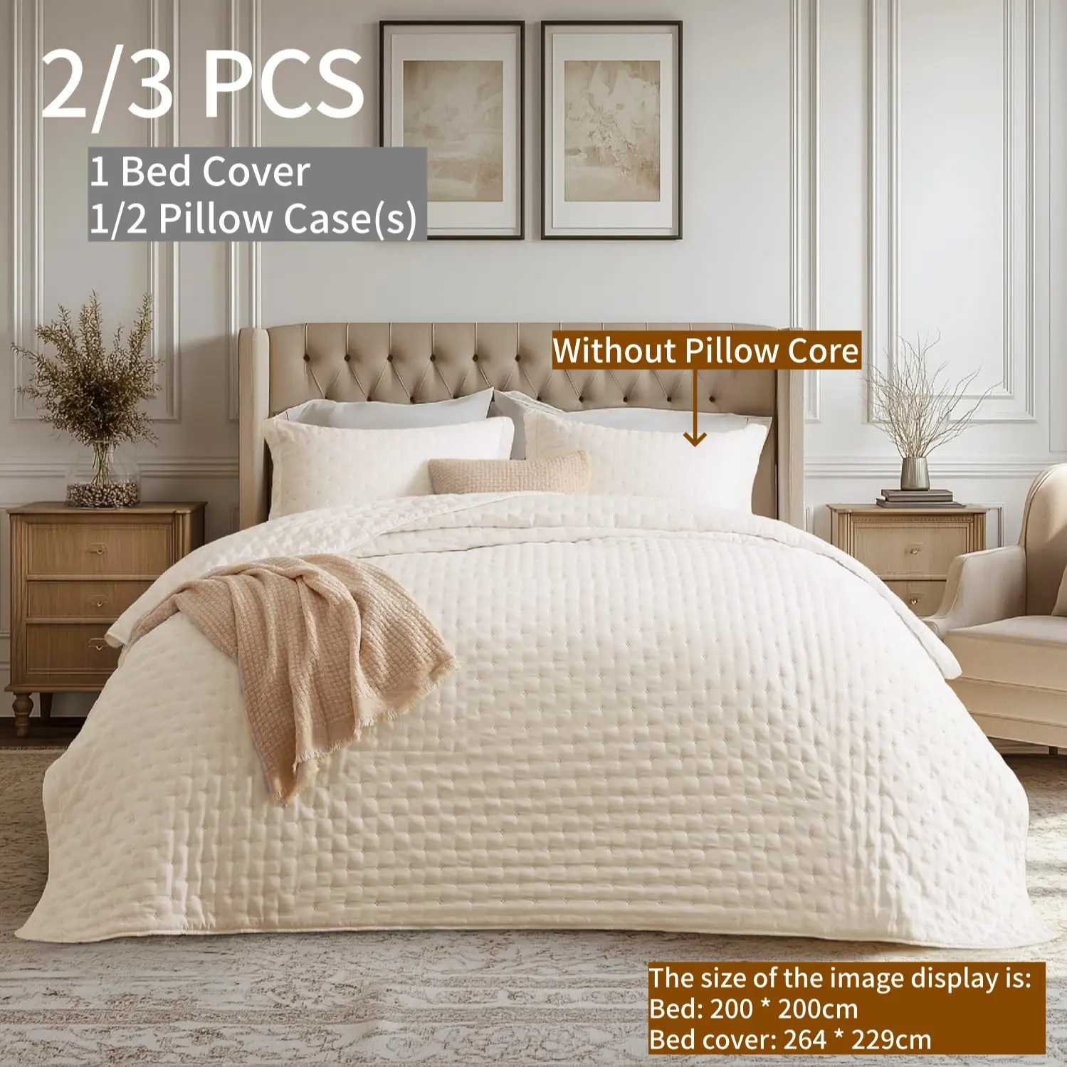 King Size Cozy Bedding Set, Includes 1/2 Pillowcases (no Pillow Inserts), Lightweight Soft Bed Linen, All-Season Use, Multiple Sizes Available, Comfy Bed Sets