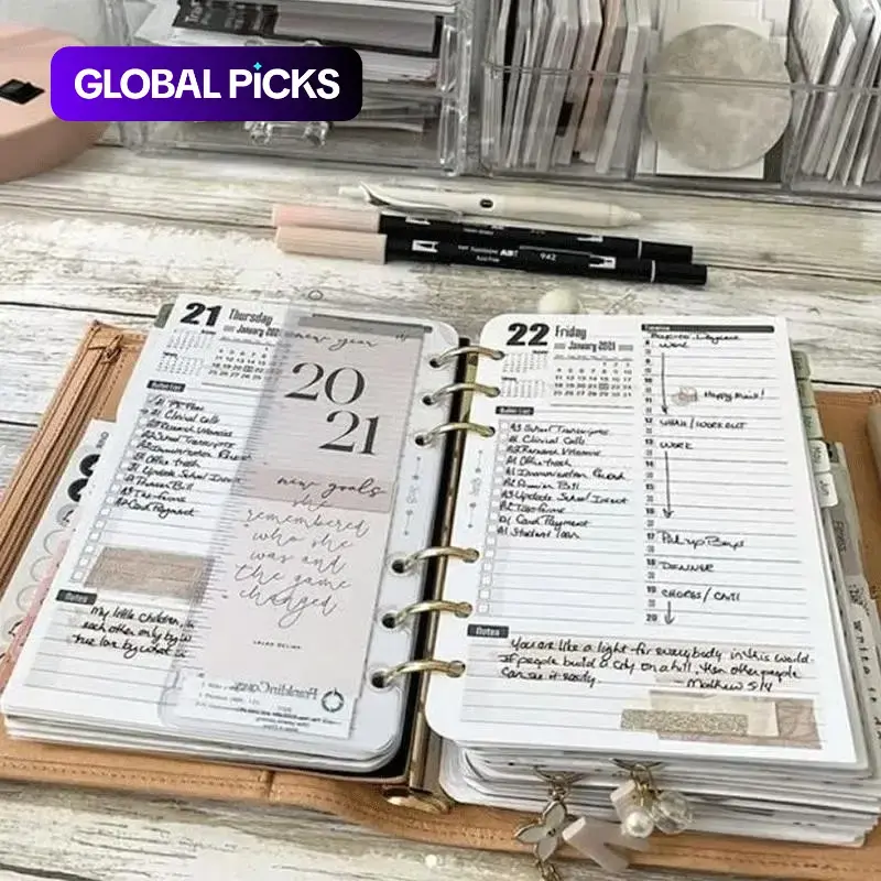 Latest Version Includes 2026 Full Year & 2027 Half Year - 104 Pages Life Area Simple Planning Toolkit, Life Planner Journal, Personal Schedule Memo Gift Box, Monthly Planner, Doodle Typography Calendar