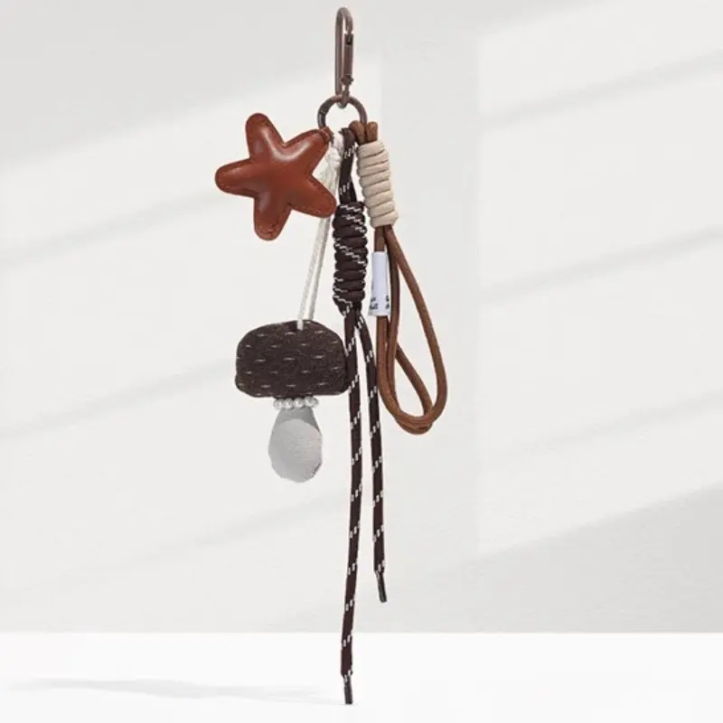 Unisex Star-Mushroom Motif Bag Strap Charm, Miu-Style Ins Trendy Keychain Pendant with Multiple Colors (Sports & Outdoor Accessory)