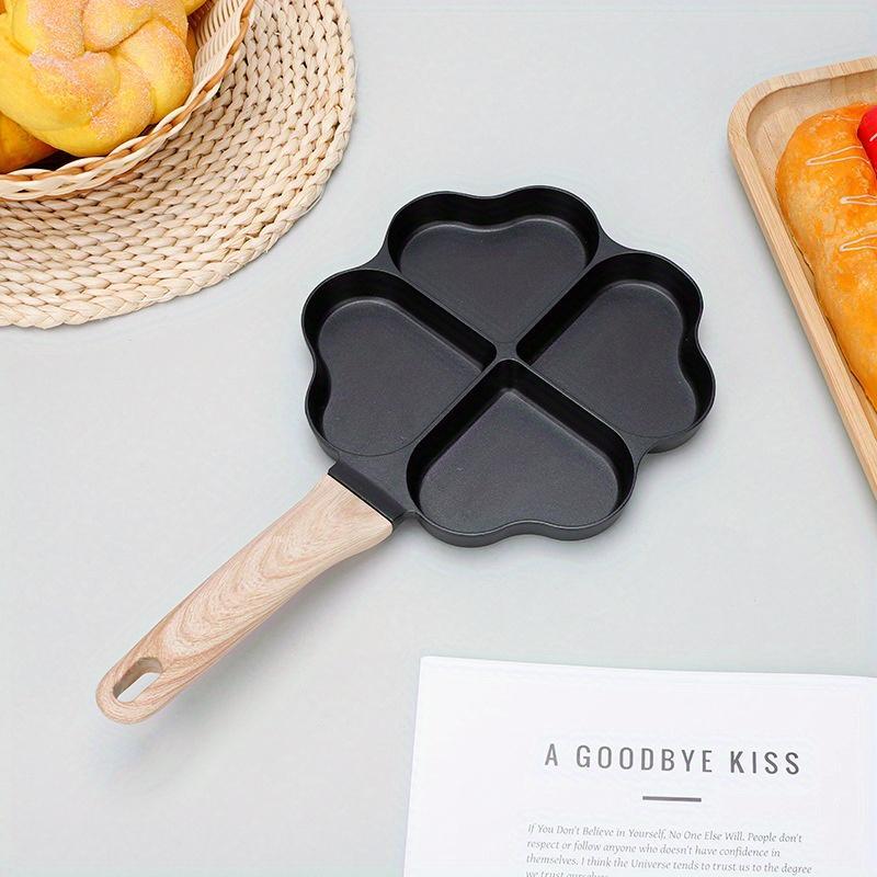 Household Maifanshi Breakfast Pot,  Fried Egg Pan, Non-stick Egg Dumpling Pan, Burger Fried Egg Pan, Love Four-hole Baking Pan.