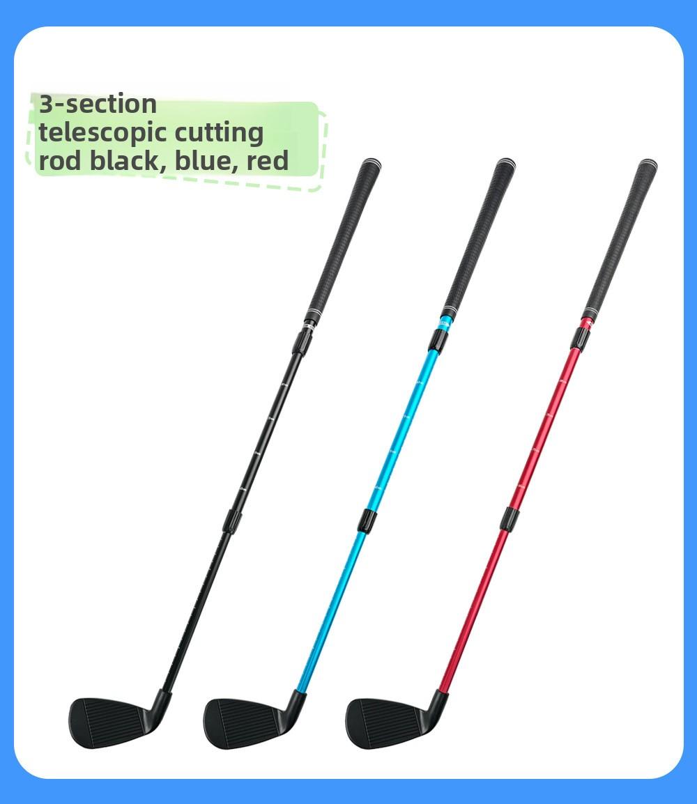 Outdoor Golf Three-Section Telescopic Chipping Club Extendable Practice Club for Indoor & Outdoor Use