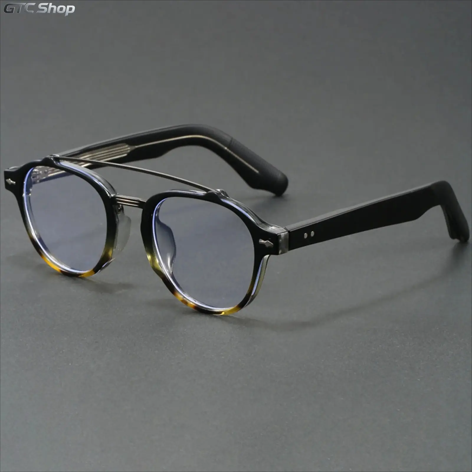 Classic Round Frames Aviator Glasses for Men and Women Fashionable Glasses New Double Bridge Glasses Casual Eyeglasses Casual Stylish Glasses