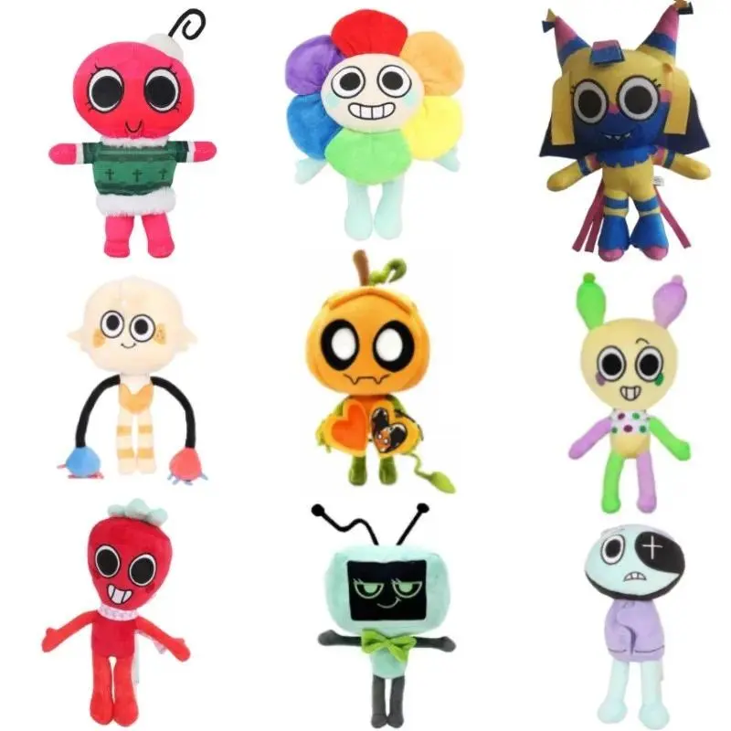 Dandy's World Plush Cute Dandy World Scrap Stuffed Horror Game Goob Pebble Plushie Soft Pillow Doll Children Gifts Doll