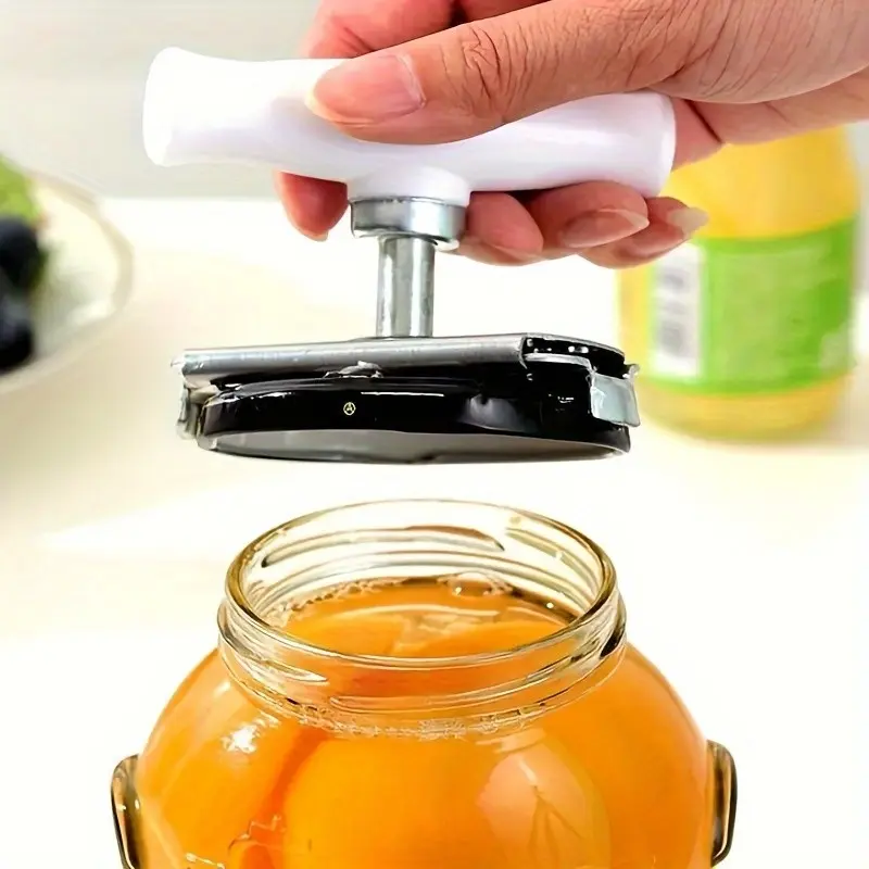 1pc Kitchen Stainless Steel Can Opener, Easy Lever Action Cap Opener, Bottle Opener, Glass Jar Opener, Can Cutter, Twist Top Opener
