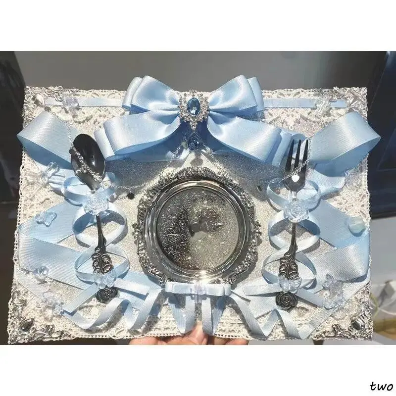 hand made Cosplay Ita Bag Accessories Anime cosplay crafts quadratic element goods display Dinner plate Lace Backplate
